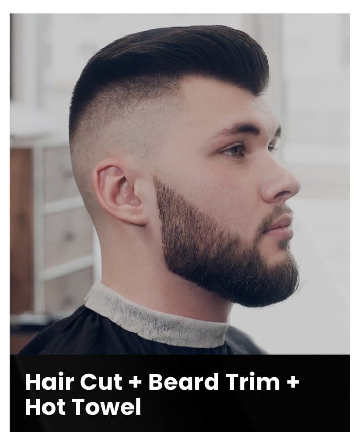 Hair Cut + Beard Trim + Hot Towel
